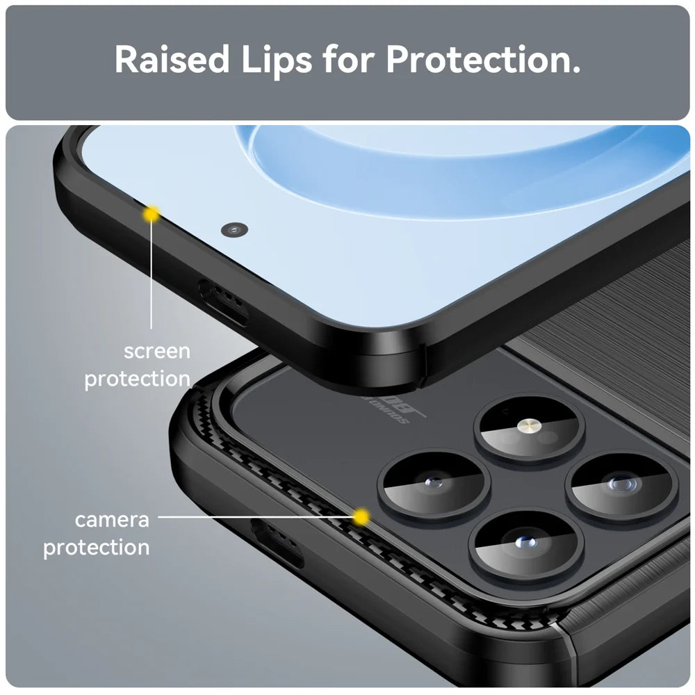 WANLONFENG For Xiaomi Redmi K90 5G / Xiaomi Poco F8 Pro 5G Case with Screen Film  LS Series Big Lens Hole Brushed Texture TPU Phone Cover - Black - 7