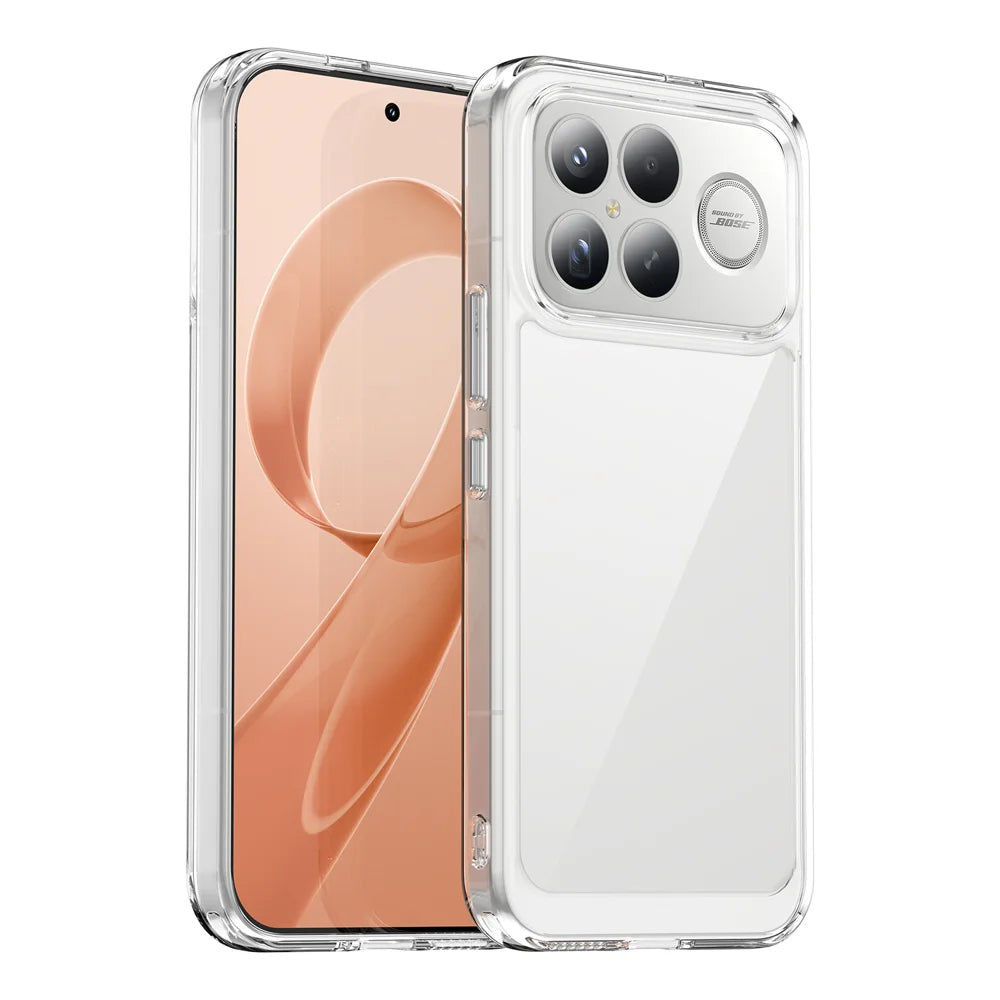 WANLONFENG For Xiaomi Redmi K90 Pro Max 5G / Xiaomi Poco F8 Ultra Case  MF Series TPU Acrylic Clear Phone Cover with Tempered Glass Film - Transparent - 2