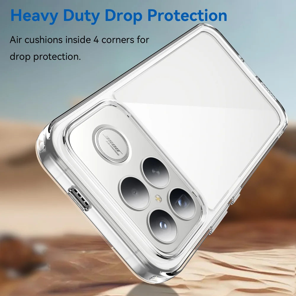 WANLONFENG For Xiaomi Redmi K90 Pro Max 5G / Xiaomi Poco F8 Ultra Case  MF Series TPU Acrylic Clear Phone Cover with Tempered Glass Film - Transparent - 4