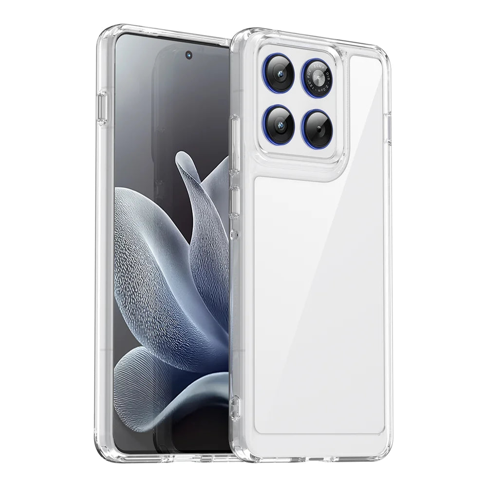 WANLONFENG For Motorola Edge 70 5G Case  MF Series TPU Acrylic Clear Phone Cover with Tempered Glass Film - Transparent - 2