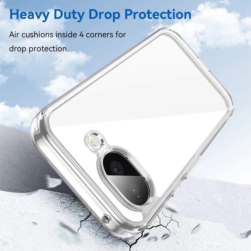 WANLONFENG For Google Pixel 10a Case  MF Series TPU Acrylic Clear Phone Cover with Tempered Glass Film - Transparent - 4