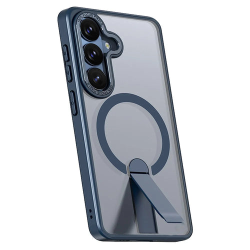 For Samsung Galaxy S26 Magnetic Case Kickstand TPU + Acrylic Phone Cover - Blue - 1