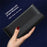 For Samsung Galaxy Z TriFold 5G Case Envelope Style Genuine Cow Leather Anti Drop Phone Cover - Black - 6