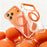 For iPhone 17 Pro Case Compatible with MagSafe Rotating Kickstand Clear Acrylic TPU Shockproof Phone Cover - Orange - 2