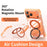 For iPhone 17 Pro Case Compatible with MagSafe Rotating Kickstand Clear Acrylic TPU Shockproof Phone Cover - Orange - 3