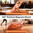 For iPhone 17 Pro Case Compatible with MagSafe Rotating Kickstand Clear Acrylic TPU Shockproof Phone Cover - Orange - 6
