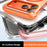 For iPhone 17 Pro Case Compatible with MagSafe Rotating Kickstand Clear Acrylic TPU Shockproof Phone Cover - Orange - 7