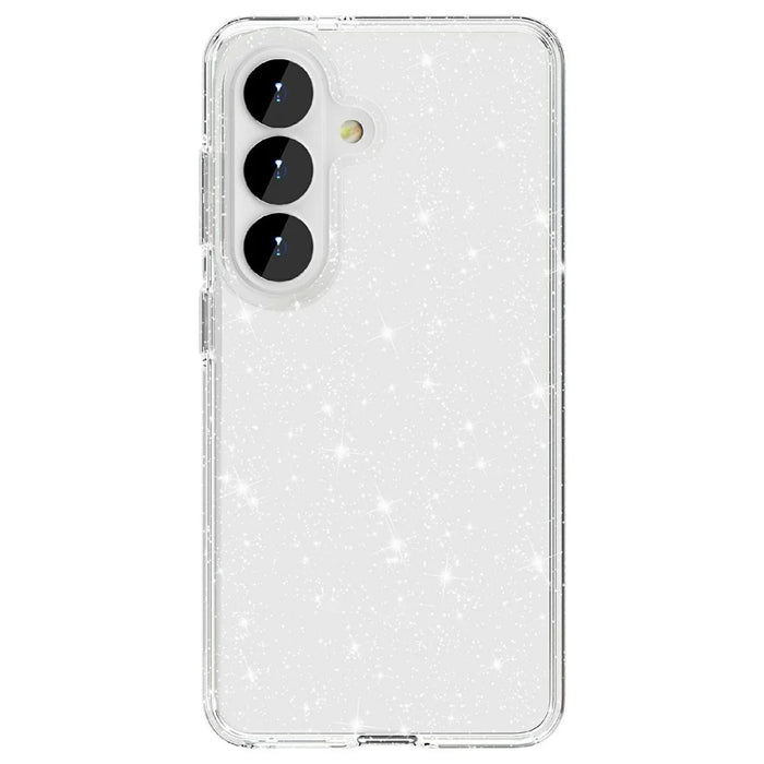 For Samsung Galaxy S26+ Case Sparkly Powder Glitter Shiny Soft TPU + Hard PC Back Cover  - White - 2