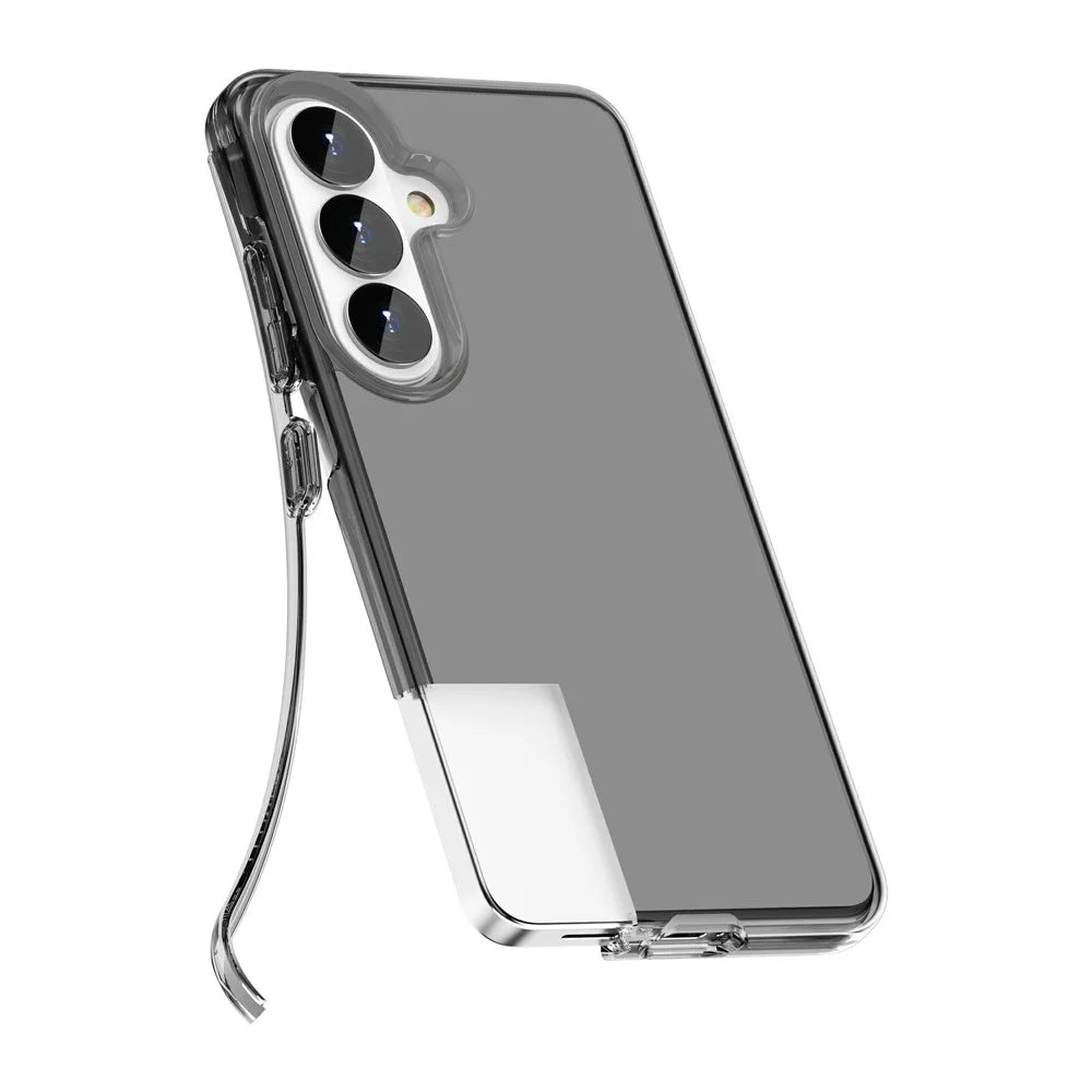 For Samsung Galaxy S26 Case PC + TPU Shockproof Clear Phone Cover - Transparent Grey - 4