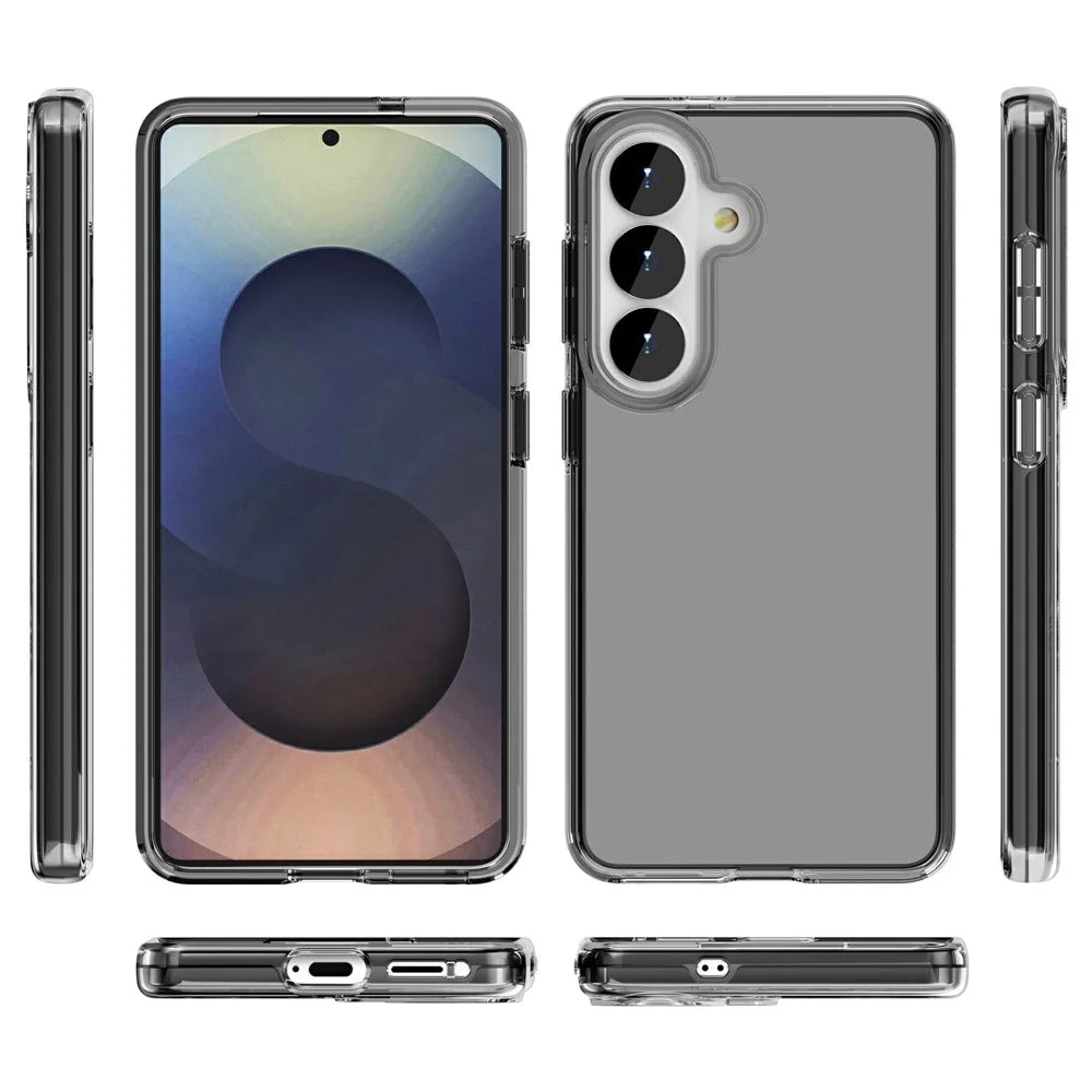 For Samsung Galaxy S26 Case PC + TPU Shockproof Clear Phone Cover - Transparent Grey - 5