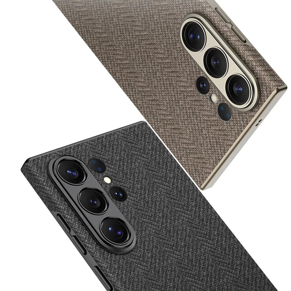 GKK For Samsung Galaxy S26 Ultra Magnetic Case Skin-feel TPU PC Nylon Phone Back Cover - Black - 6