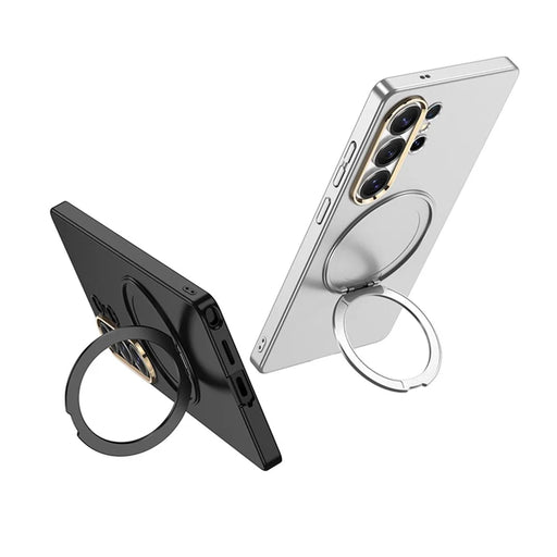 GKK For Samsung Galaxy S26 Ultra Magnetic Case Rotating Kickstand Hard PC Slim Phone Cover  - Titanium Black - 2