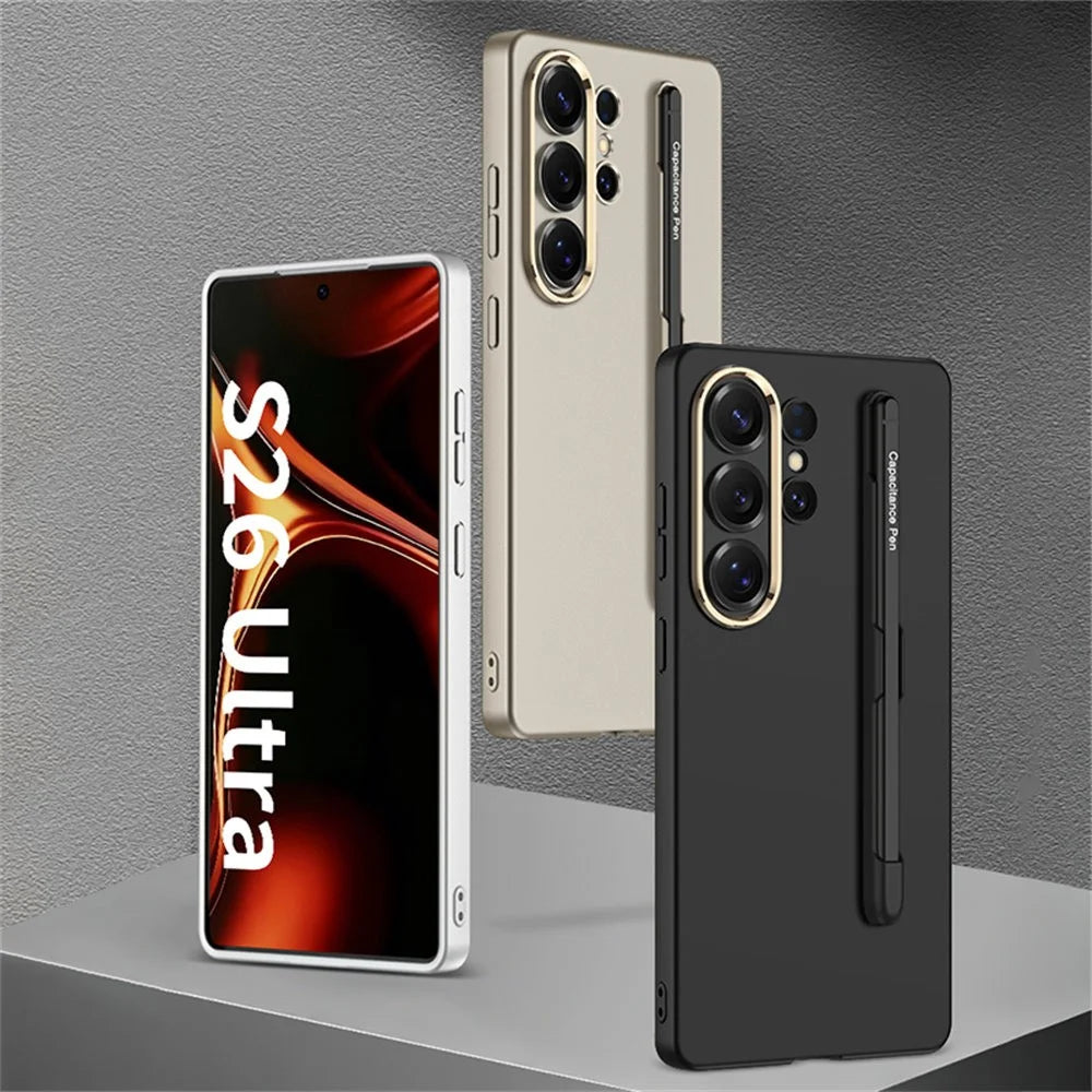 GKK For Samsung Galaxy S26 Ultra Case with Stylus Shock Resistant Hard PC Slim Phone Cover - Black - 7