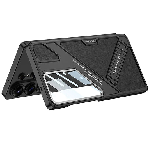 GKK For Samsung Galaxy S26 Ultra Case Shockproof PC + PU Phone Cover with Kickstand Mecha Style - Black  /  Grey - 2