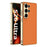 GKK for Samsung Galaxy S26 Ultra Case Electroplating Leather Coated TPU Frame PC Back Cover - Orange - 1