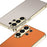GKK for Samsung Galaxy S26 Ultra Case Electroplating Leather Coated TPU Frame PC Back Cover - Orange - 6