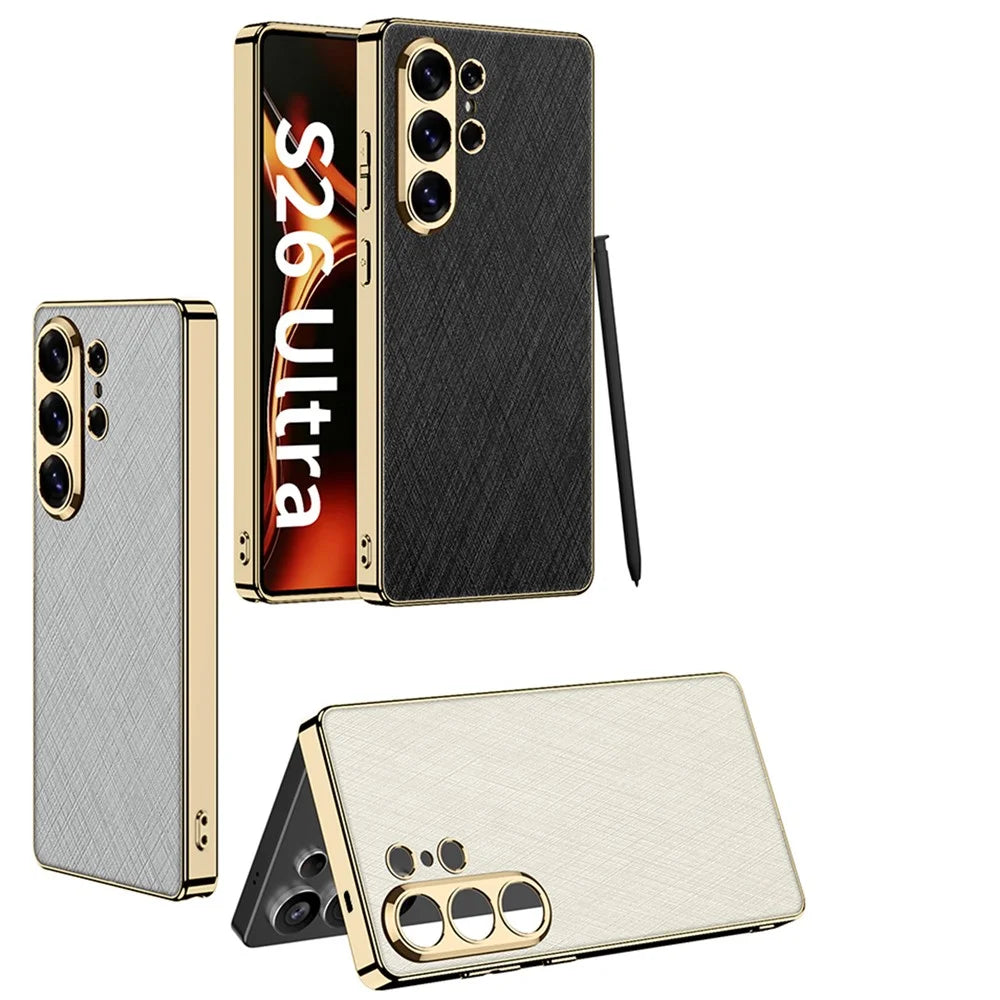 GKK For Samsung Galaxy S26 Ultra Case Electroplated PC + PU + TPU Phone Back Cover - Grey - 4