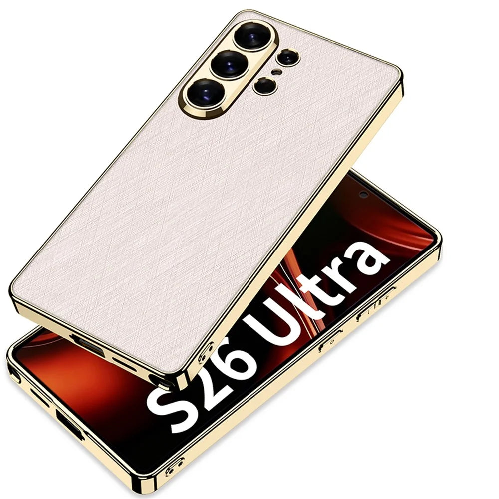 GKK For Samsung Galaxy S26 Ultra Case Electroplated PC + PU + TPU Phone Back Cover - Grey - 5