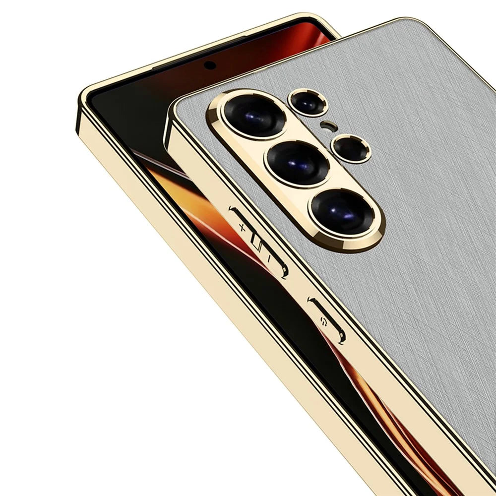 GKK For Samsung Galaxy S26 Ultra Case Electroplated PC + PU + TPU Phone Back Cover - Grey - 6
