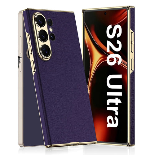 GKK For Samsung Galaxy S26 Ultra Case Electroplated PU + PC Phone Back Cover - Purple - 1
