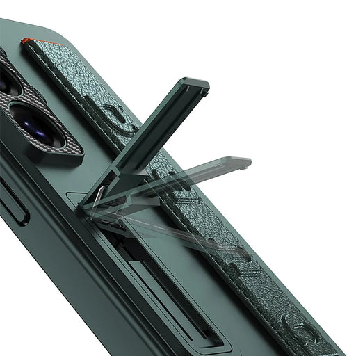 GKK For Samsung Galaxy S26 Ultra Case with Wristband Kickstand PU+Hard PC Protective Phone Cover - Carbon Fiber Texture - 2