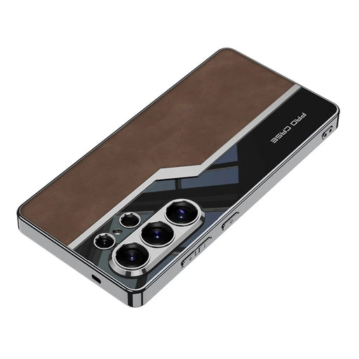 GKK For Samsung Galaxy S26 Ultra Case Matte PU + TPU + PC Phone Back Cover Electroplating Design - Coffee - 2