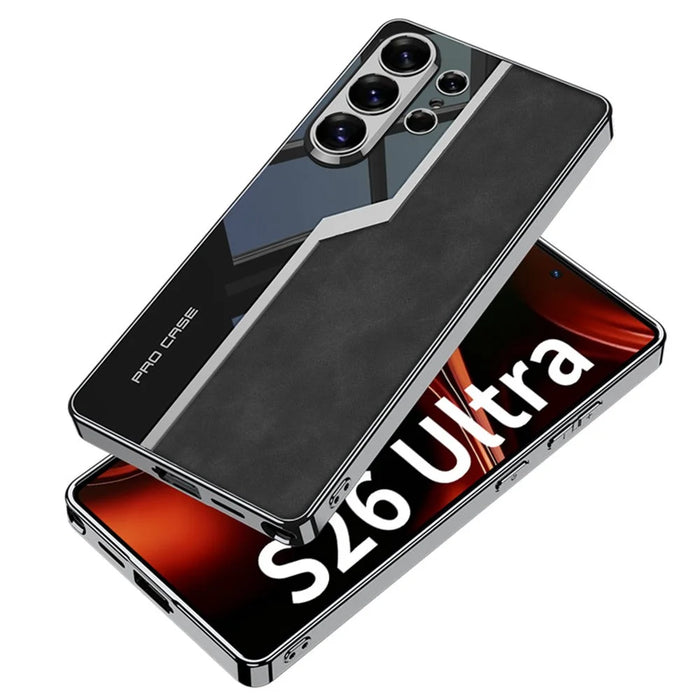 GKK For Samsung Galaxy S26 Ultra Case Matte PU + TPU + PC Phone Back Cover Electroplating Design - Coffee - 4