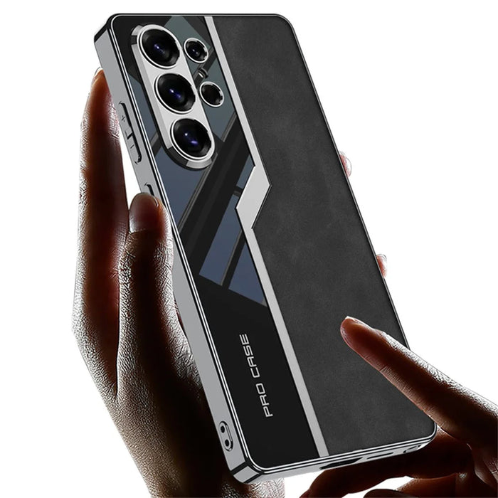 GKK For Samsung Galaxy S26 Ultra Case Matte PU + TPU + PC Phone Back Cover Electroplating Design - Coffee - 6
