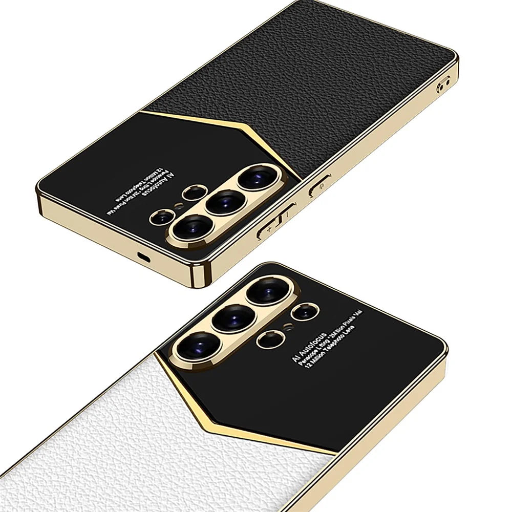 GKK For Samsung Galaxy S26 Ultra Cases Electroplating PU + PC + TPU Phone Cover - White - 2