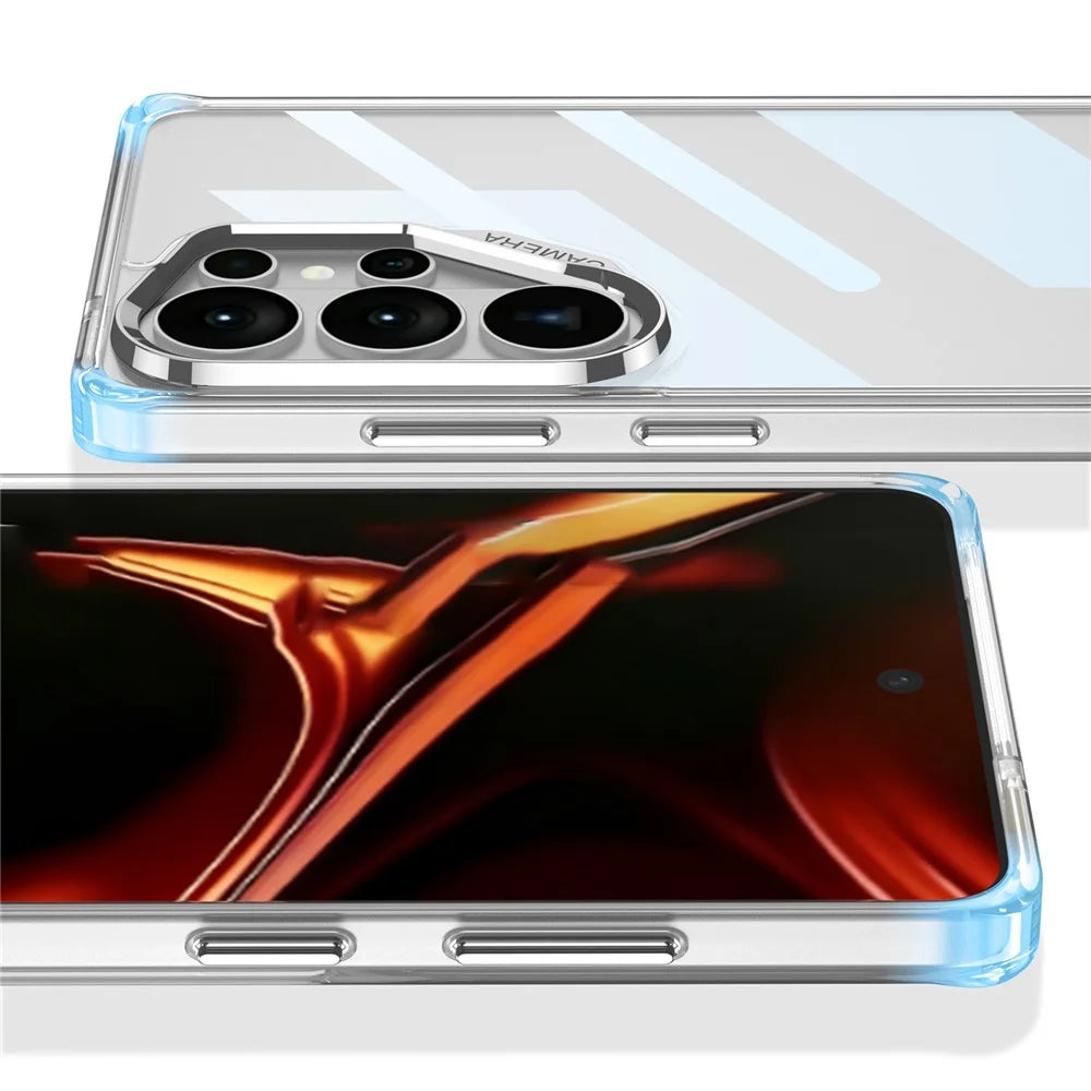 GKK For Samsung Galaxy S26 Ultra Case Crystal Clear TPU + PC Phone Cover - Transparent  /  Silver - 4