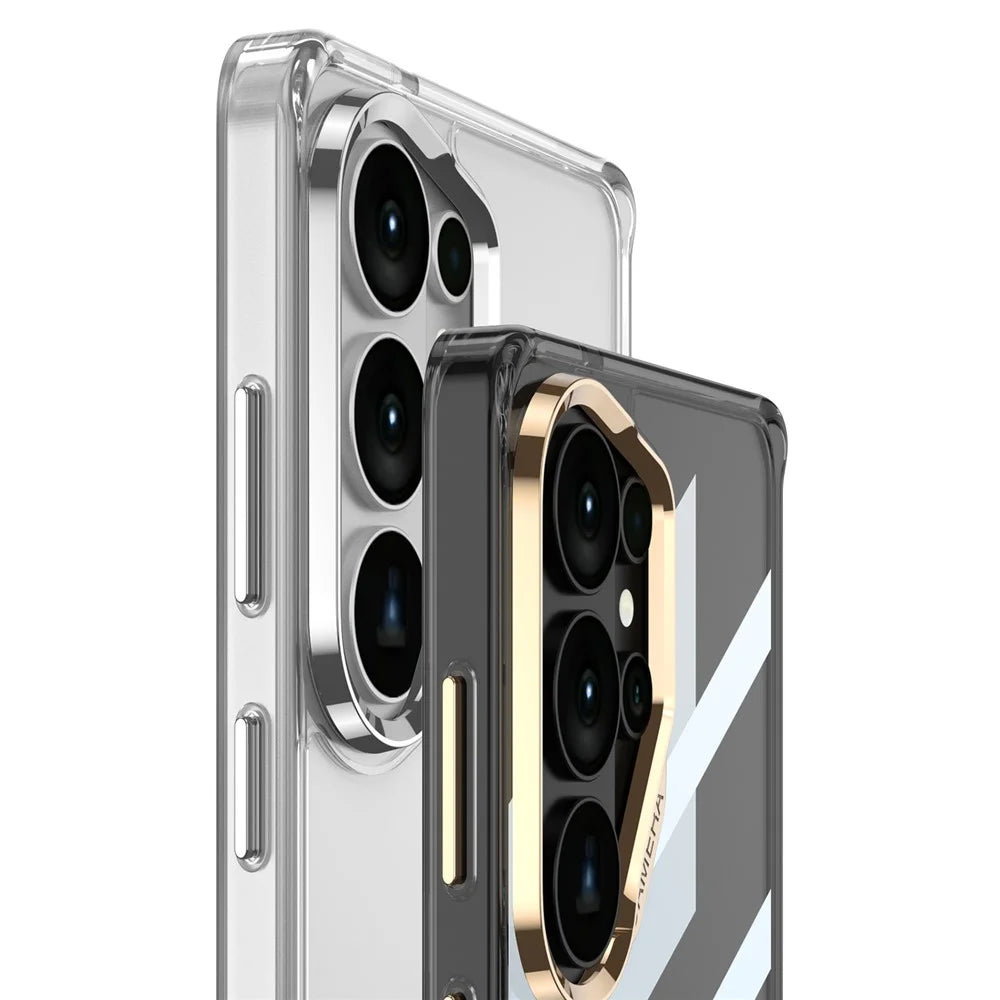GKK For Samsung Galaxy S26 Ultra Case Crystal Clear TPU + PC Phone Cover - Transparent  /  Silver - 6