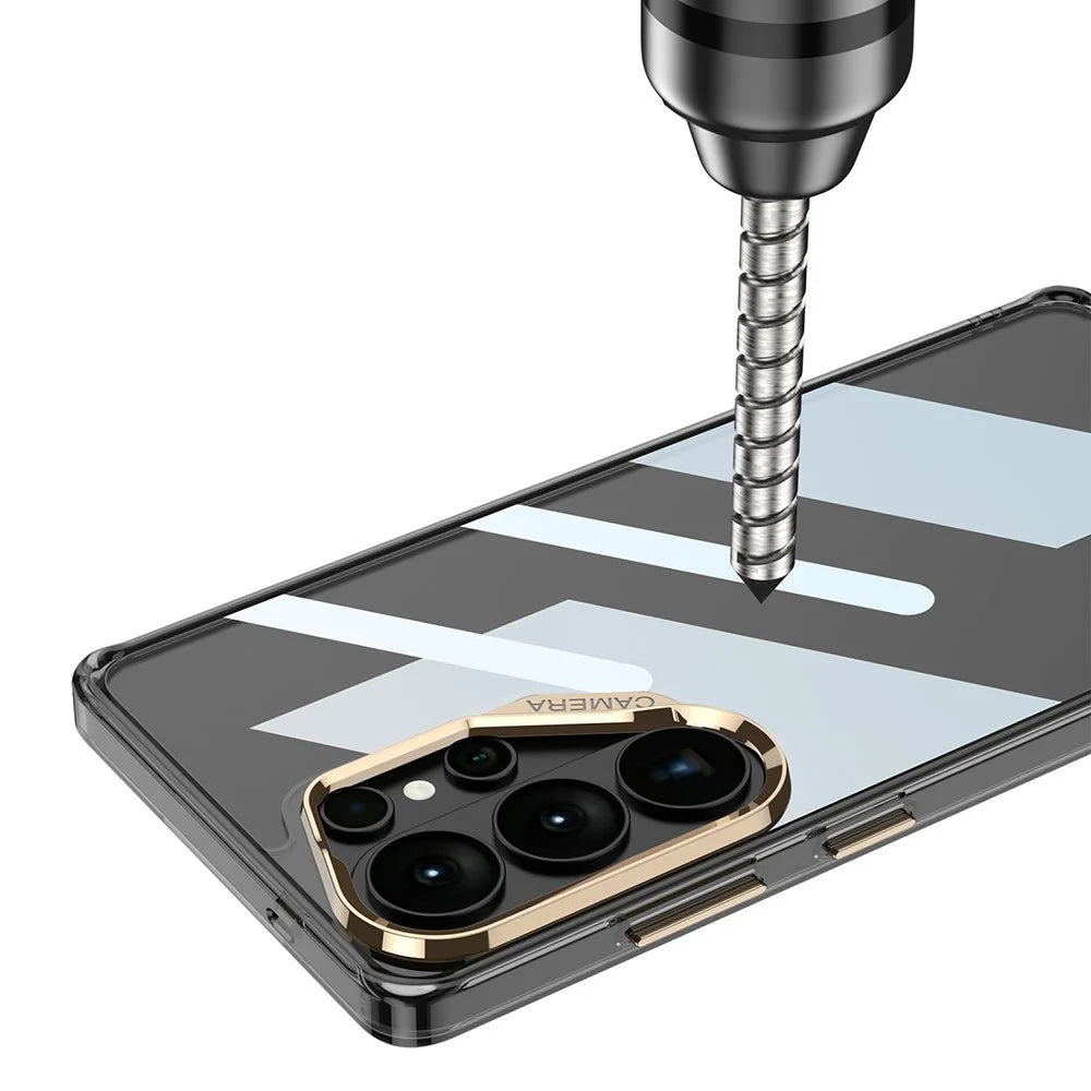 GKK For Samsung Galaxy S26 Ultra Case Crystal Clear TPU + PC Phone Cover - Transparent  /  Silver - 7