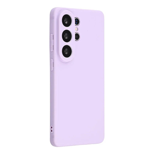 For Samsung Galaxy S26 Ultra Case Precise Cutouts Straight Edge TPU Shockproof Phone Cover - Purple - 1