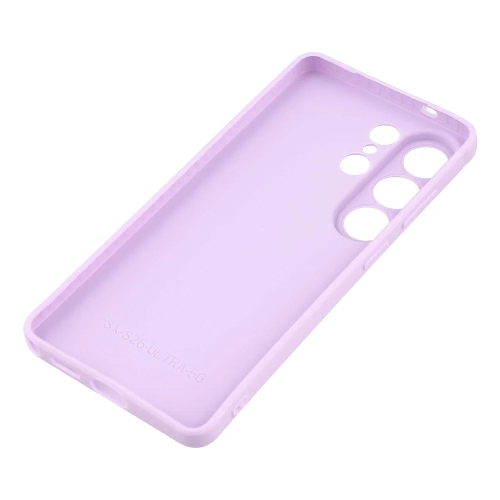 For Samsung Galaxy S26 Ultra Case Precise Cutouts Straight Edge TPU Shockproof Phone Cover - Purple - 6