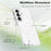 For Samsung Galaxy S26 Magnetic Case Glitter Powder PC + TPU Phone Cover - Transparent White - 5