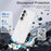 For Samsung Galaxy S26 Magnetic Case Glitter Powder PC + TPU Phone Cover - Transparent White - 6
