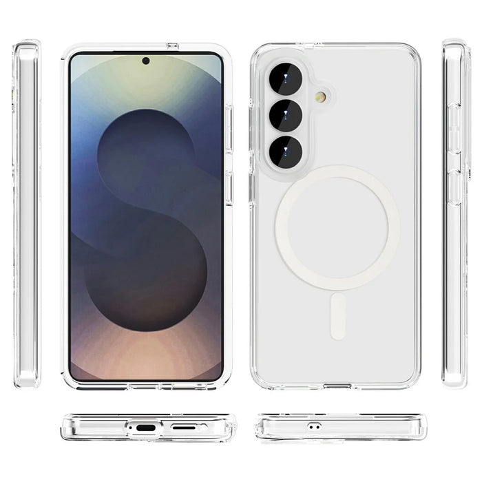 For Samsung Galaxy S26+ Magnetic Case PC + TPU Clear Phone Cover - 6