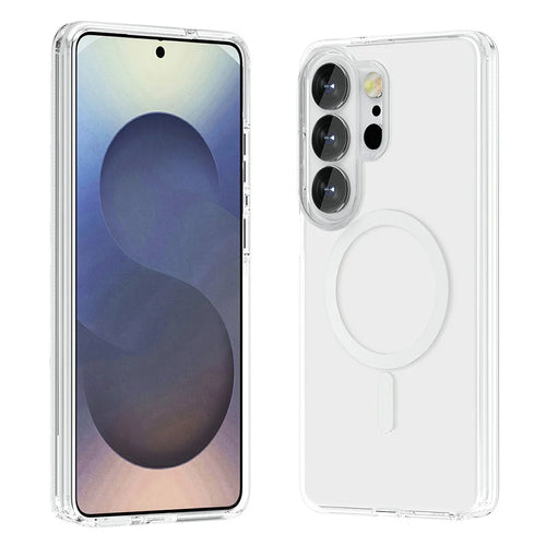 For Samsung Galaxy S26 Ultra Magnetic Case PC + TPU Clear Phone Cover - 1