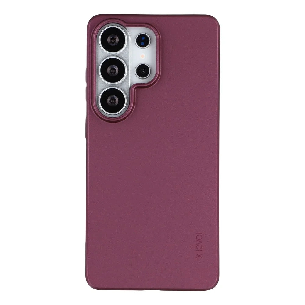 X-LEVEL Guardian Series For Samsung Galaxy S26 Ultra Case Soft TPU Frosted Protective Phone Cover - Wine Red - 3