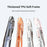 For iPhone 17 Case Compatible with MagSafe Rotating Kickstand Clear Acrylic TPU Shockproof Phone Cover - Orange - 5