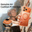 For iPhone 17 Case Compatible with MagSafe Rotating Kickstand Clear Acrylic TPU Shockproof Phone Cover - Orange - 6