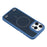 For iPhone 16 Pro Max Case Compatible with MagSafe Skin Touch Synthetic Leather + PC Phone Back Cover with Card Slot - Blue - 5