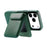 CASENEO For iPhone 18 Pro Max / 17 Pro Max Magnetic Case PU Leather PC Phone Cover with Detachable Card Holder Kickstand Compatible with MagSafe - Green - 3