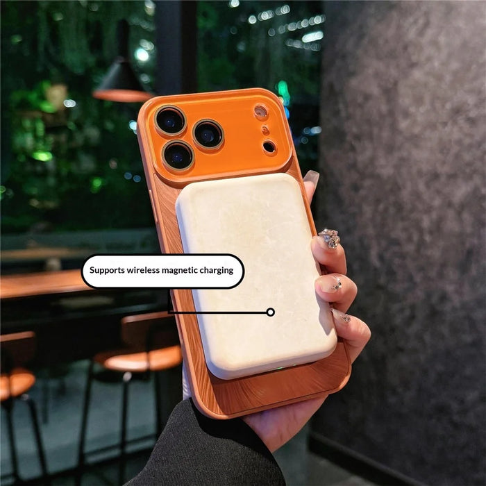 For iPhone 17 Pro Magnetic Case Camlet TPU PC Protective Phone Cover Compatible with MagSafe - Orange - 2