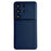 For Samsung Galaxy S26 Ultra Case Precise Cutouts Textured PU Leather Coated PC + TPU Phone Cover - Blue - 1