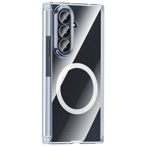 For Samsung Galaxy Z TriFold 5G Magnetic Case Dual-Axis Shockproof TPU + PC Clear Phone Cover - 1