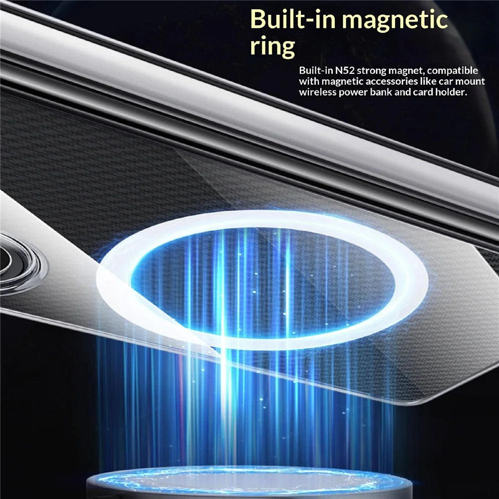 For Samsung Galaxy Z TriFold 5G Magnetic Case Dual-Axis Shockproof TPU + PC Clear Phone Cover - 3