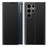 For Samsung Galaxy S26 Ultra Case View Window Scratch-Resistant PU Leather Flip Stand Phone Cover - Black - 1