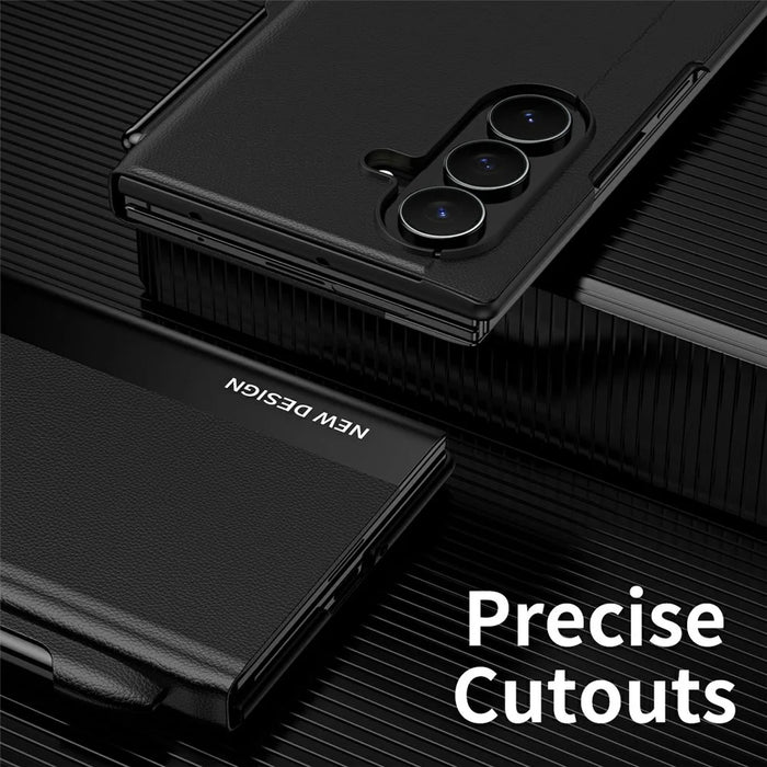 For Samsung Galaxy Z TriFold 5G Case Stand Shockproof Pen Slot PU + PC Phone Cover with Stylus - Green - 6