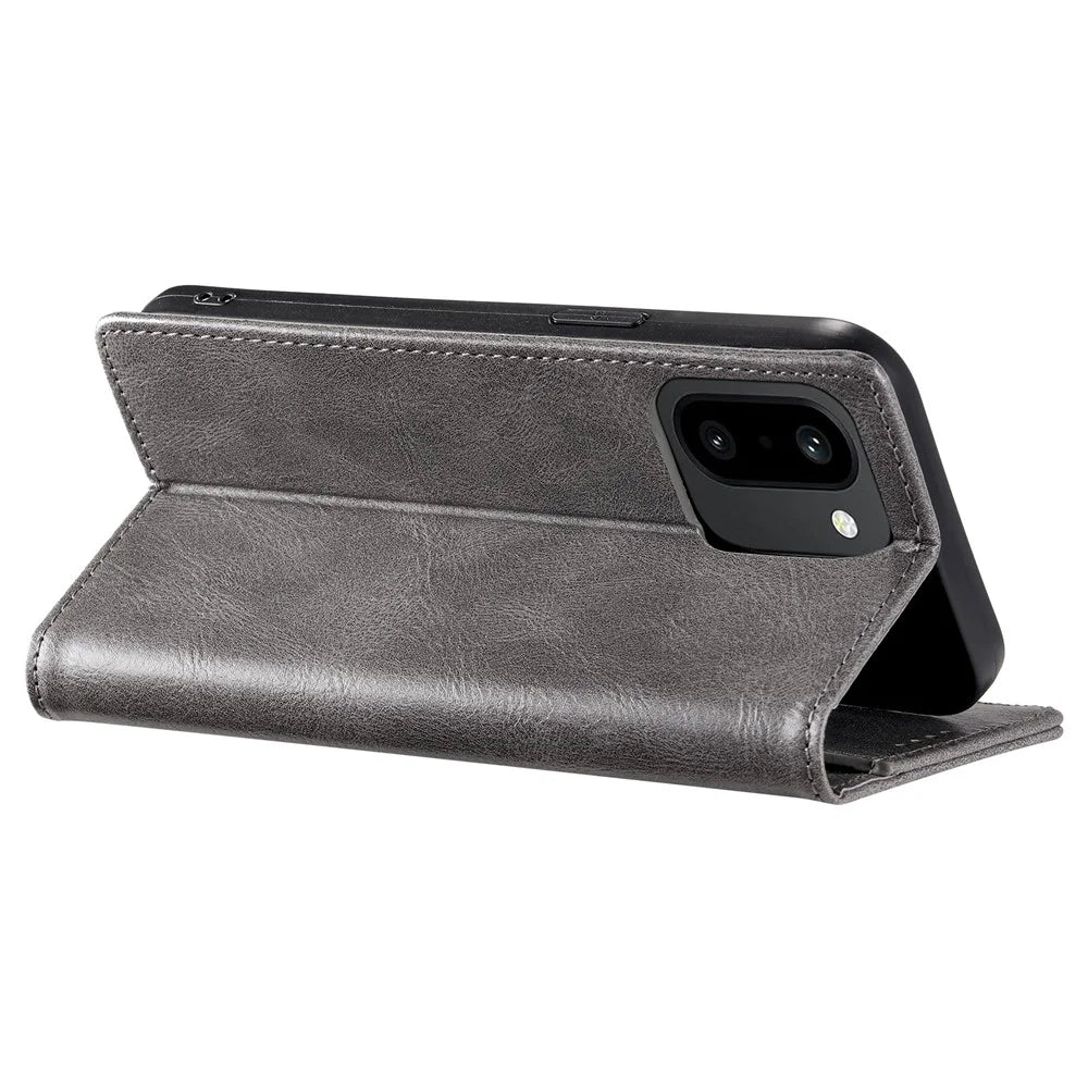 TTUDRCH Style 007 For OnePlus 15R 5G Leather Case RFID Blocking Wallet Stand Phone Cover - Grey - 3